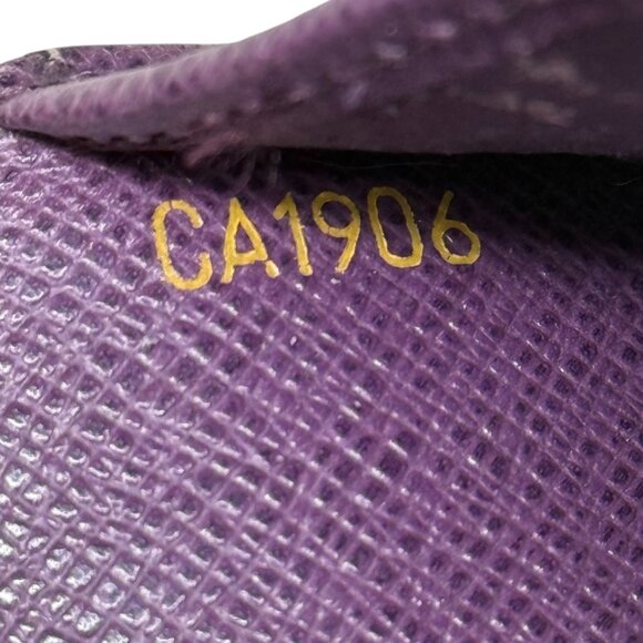 Louis Vuitton EPI Small Ring Agenda Cover COA Yellow EPI and Purple Interior - Picture 4 of 14